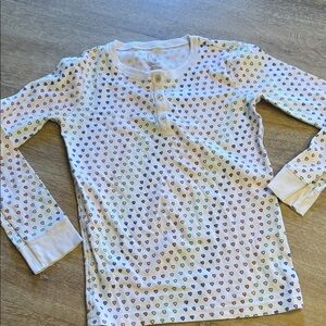Roller rabbit disco heats girls size 10 pajama top only EUC